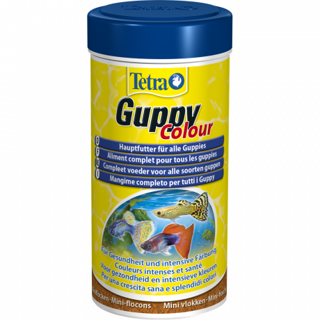 Tetra Guppy Colour хлопья для всех видов гуппи и других живородящих рыб 100мл
