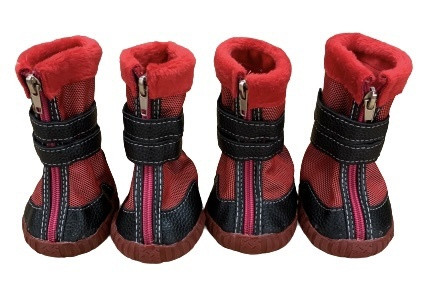 Сапожки "Спорт шик" мех, красный, 9