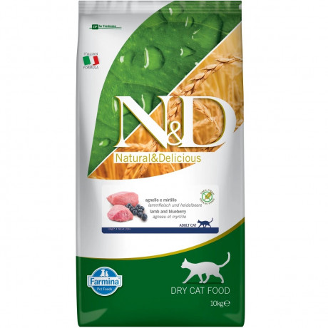 Корм Farmina N&D Low Grain Cat Lamb & Blueberry низкозерновой для кошек Ягненок с черникой 10кг