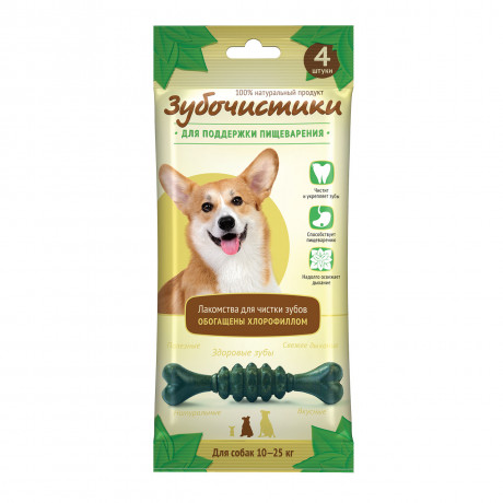 Косточки "Мятные" для собак 10-25кг 4шт Зубочистики