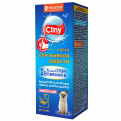Паста Cliny для кошек для вывода шерсти со вкусом лосося 30мл