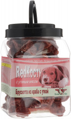 Лакомство для собак Грин Кьюзин RedКость утиные гантельки с крабовым мясом в индивидуальной упаковке 1шт
