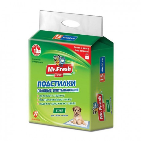 Mr.Fresh Expert Start пеленки гелевые для приучения к месту 60*60 12шт
