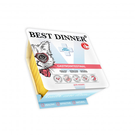 Ветеринарный влажный корм Best Dinner Vet Profi Gastro Intestinal диета для кошек "Паштет с курицей" 100 г