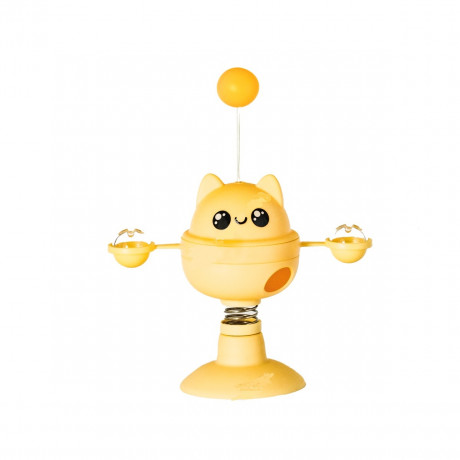 Игрушка WOGY для кошек Спинер интерактивный 16*13см на пружине с дразнилкой шарик, 2024-6730