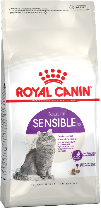 Корм Royal Canin для кошек с чувствительным пищеварением (1-7 лет) Sensible  33 400гр