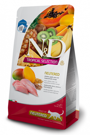 Корм Farmina N&D TROPICAL SELECTION для стерилизованных кошек (КУРИЦА), 300 г
