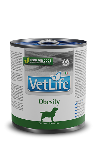 Ветеринарный влажный корм Farmina Vet Life Dog Obesity паштет для собак при  ожирении 300гр