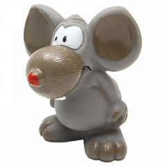 Игрушка винил для собак "Мышь забавная", 11см (Каскад)