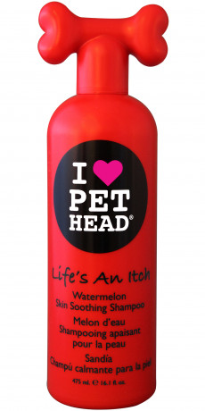 Pet Head Life`s an itch Шампунь арбузный Жизнь без зуда! для собак с сухой шерстью и раздраженной кожей с овсянкой, алоэ вера, без сульфатов и парабенов 476мл