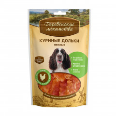 Деревенские лакомства для собак Куриные дольки нежные 90г