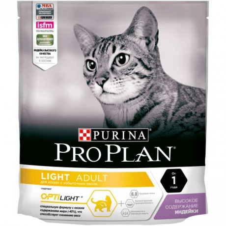 Корм Purina Pro Plan для кошек с избыточным весом, индейка, 400гр
