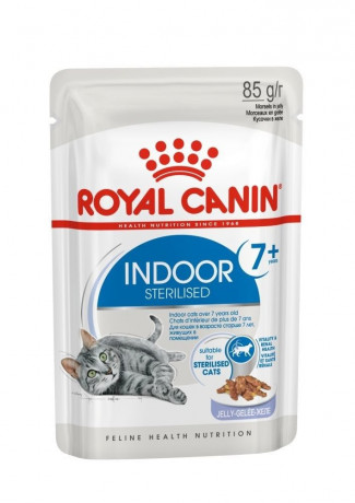 Влажный корм Royal Canin для стерилизованных кошек старше 7 лет Indoor Sterilised 7+ (желе) 85 г