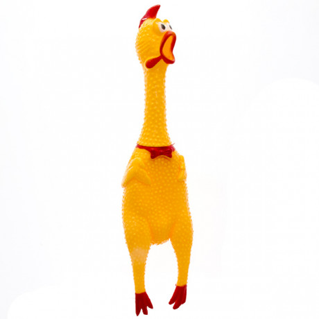 Игрушка для собак Курица с пищалкой, р-р 37см, винил, Jack&King