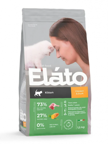Корм Elato Holistic для котят с курицей и уткой 300 г