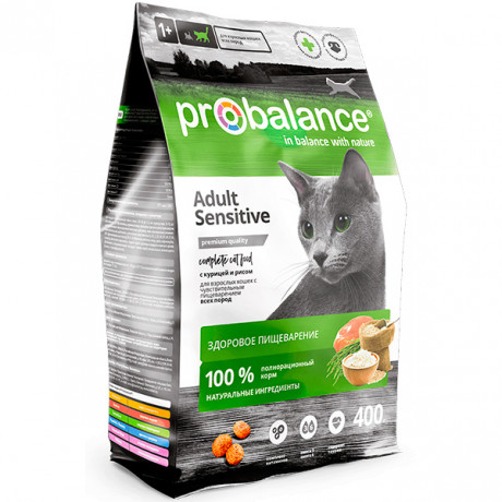 Корм ProBalance для кошек c чувствительным пищеварением Sensitive 400 г